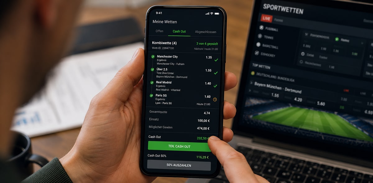 Teil Cash Out und Cash Out bei Kombiwetten